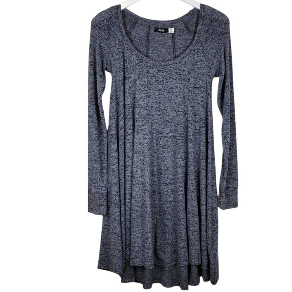 BDG Space Dye Scoop Neck Knit Flare Dress - Size S